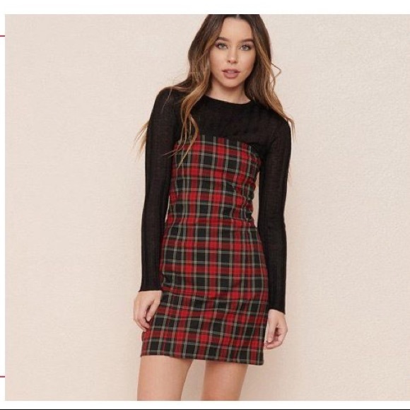 Garage | Dresses | Tube Plaid Dress 